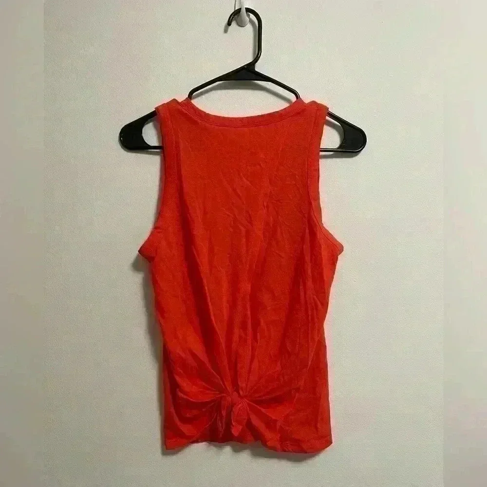 J. Crew - Women’s Open‎ Back/Knotted Sleeveless Orange/Red Top - Size Small